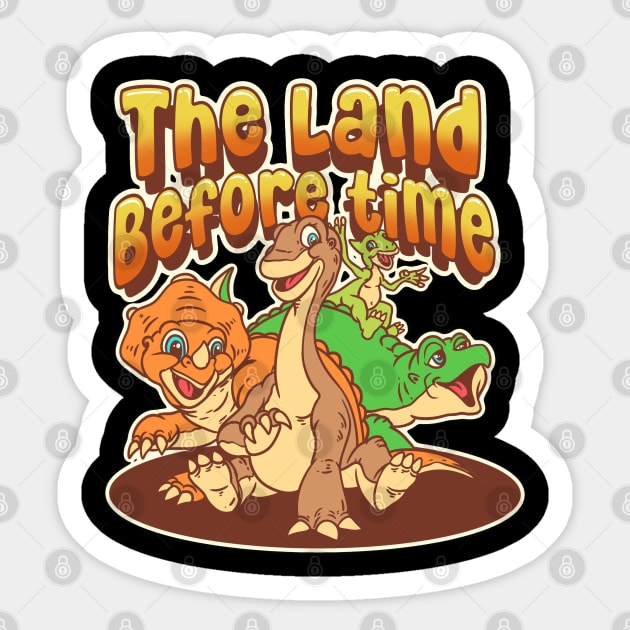 Vintage The Land Beforetime Sticker by littlepdraws